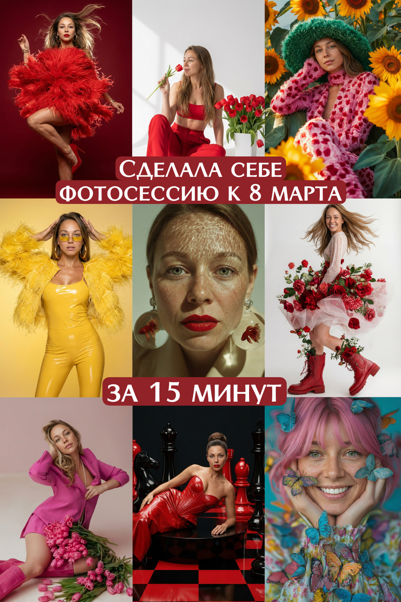 Пример нейрофотосессии: глянцевые образы, созданные за 15 минут без студии